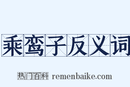 乘鸾子反义词是什么意思的图片